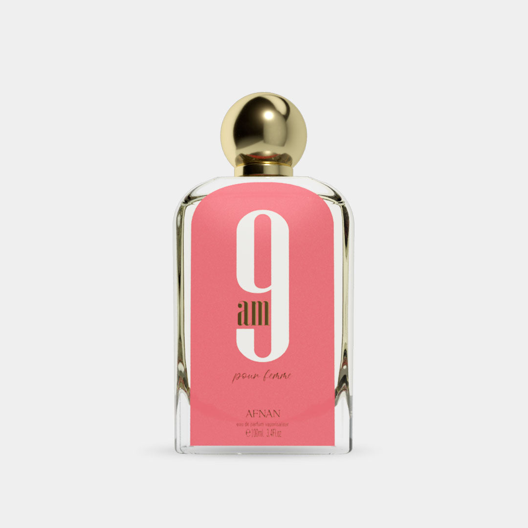 Afnan 9 AM Pour Femme Eau de Parfum Spray for Women 3.4 Oz / 100 ml