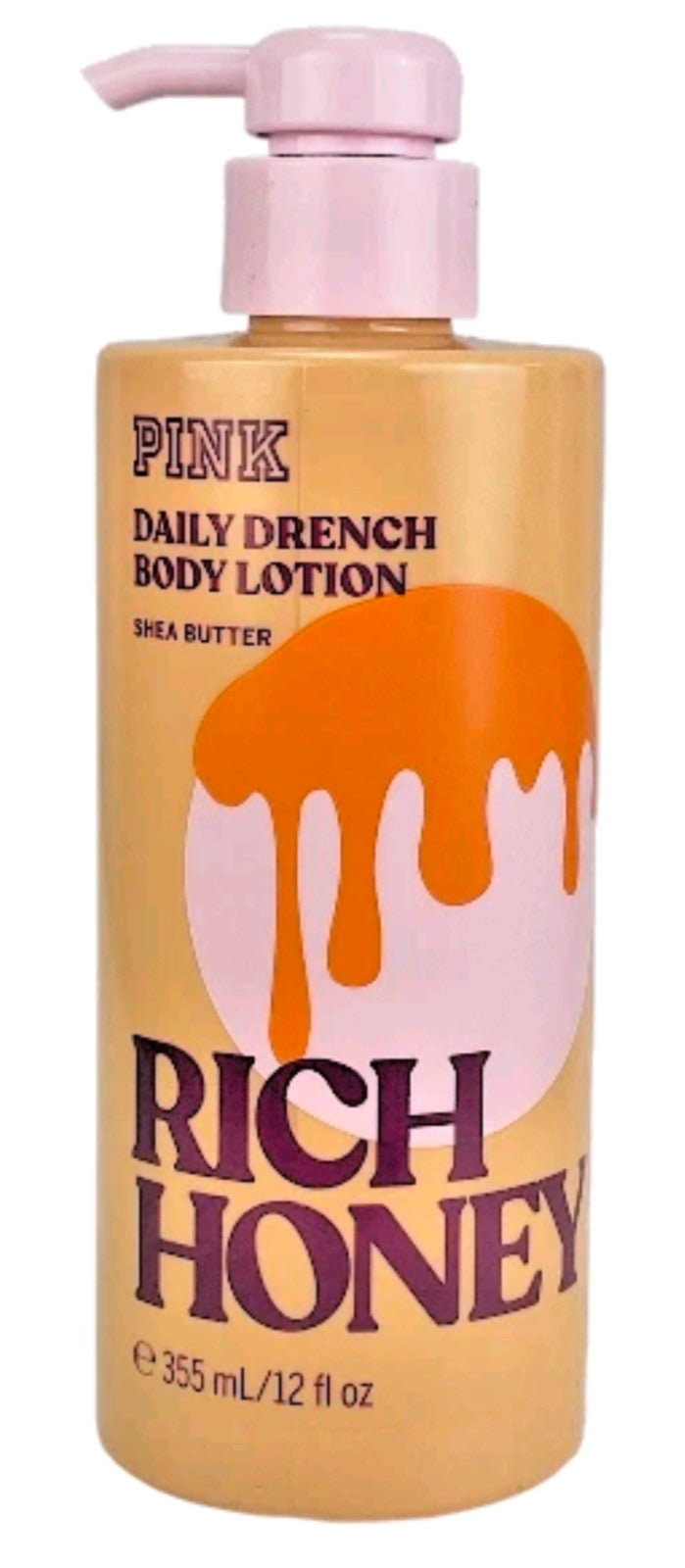 Victoria's Secret Pink Rich Honey Shea Butter Daily Drench Body Lotion for Women 12.0 Oz / 355 ml