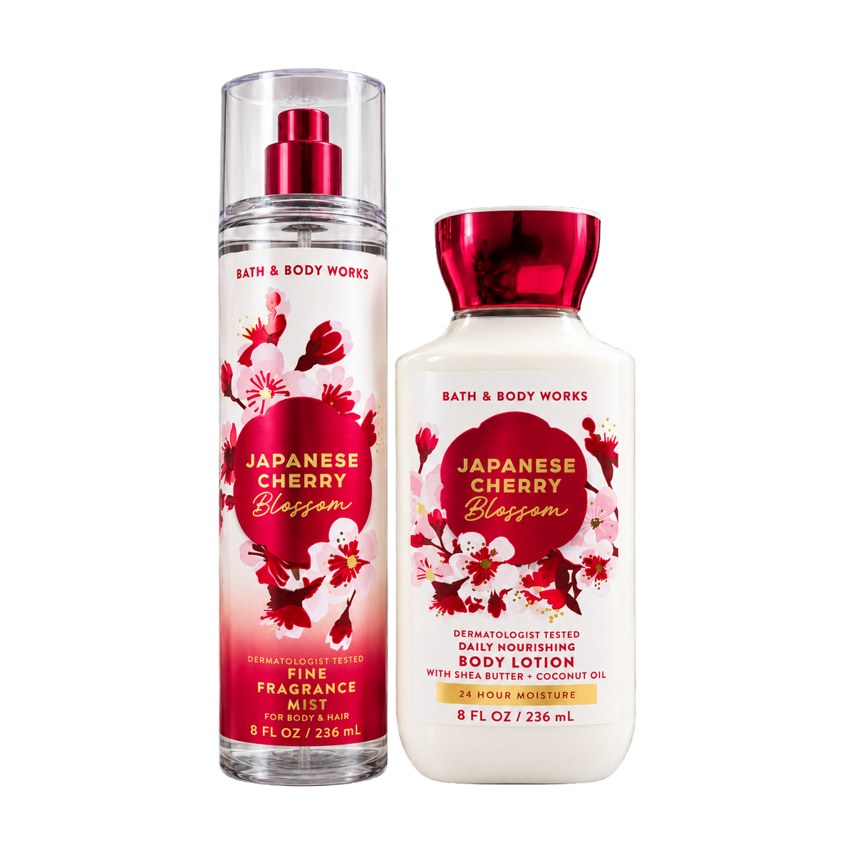 Bath & Body Works Japanese Cherry Blossom Fragrance Mist & Body Lotion Set for Women