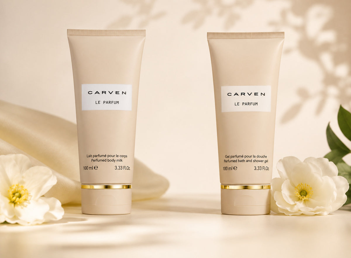 Carven Le Parfum perfumed body milk and shower gel, 100 ml each